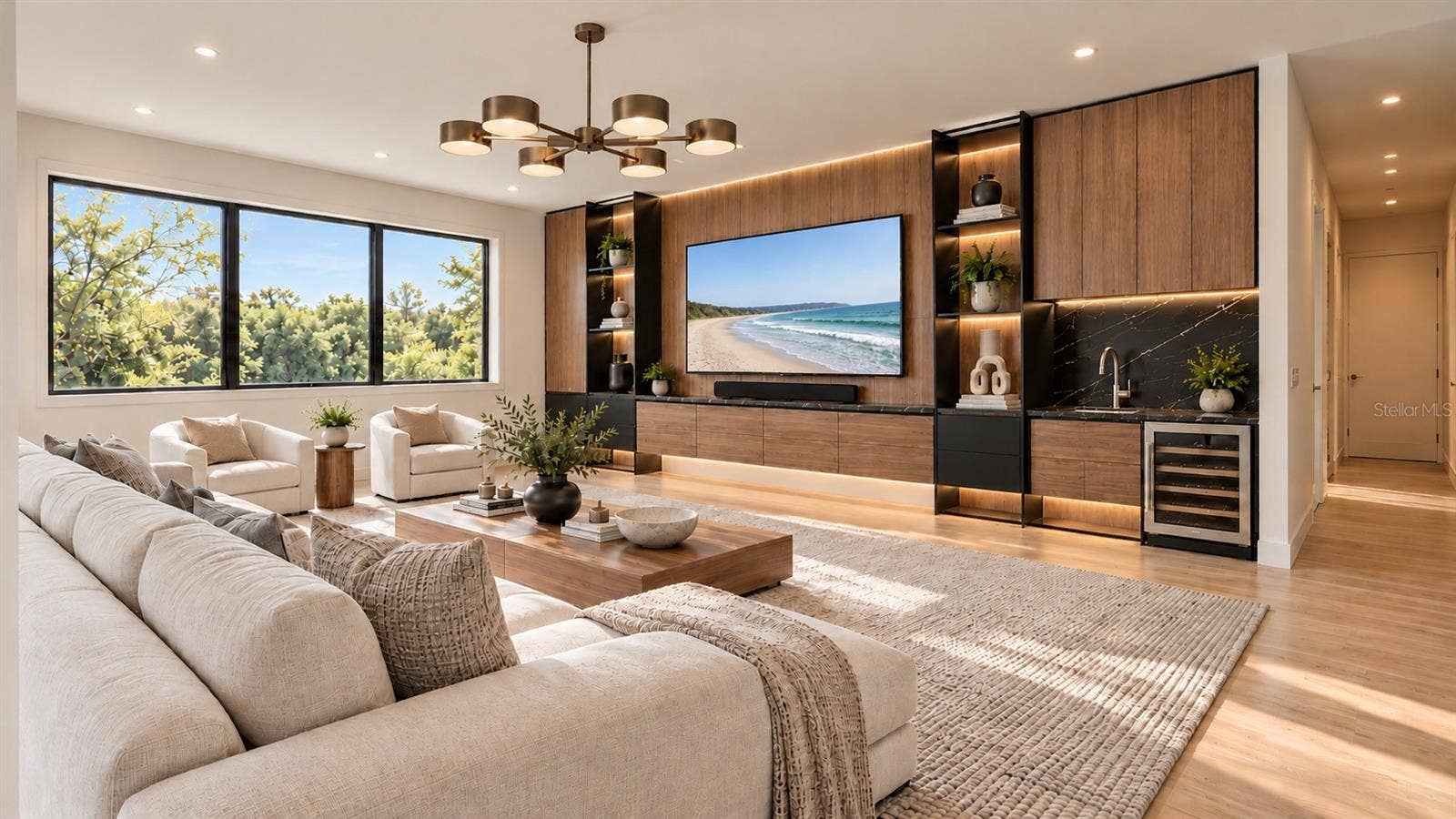 2100 MCCLELLAN PARKWAY, Sarasota, FL 34239 Media room. Includes virtual staging.