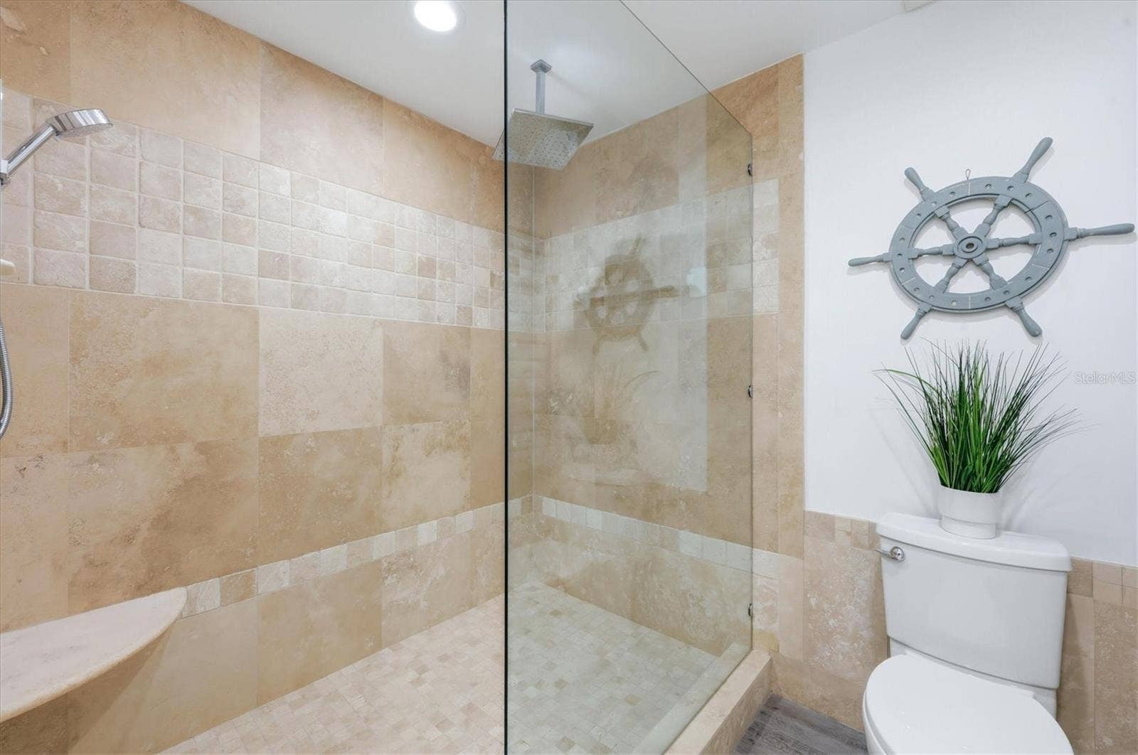 615 DREAM ISLAND PLACE, #212, Longboat Key, FL 34228 Huge shower with Rain head in Primary Suite