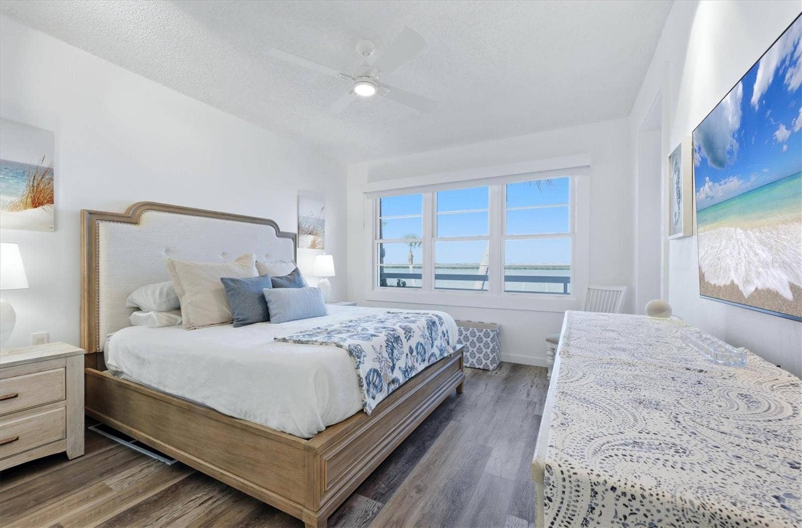 615 DREAM ISLAND PLACE, #212, Longboat Key, FL 34228 Primary Bedroom with Bay Views