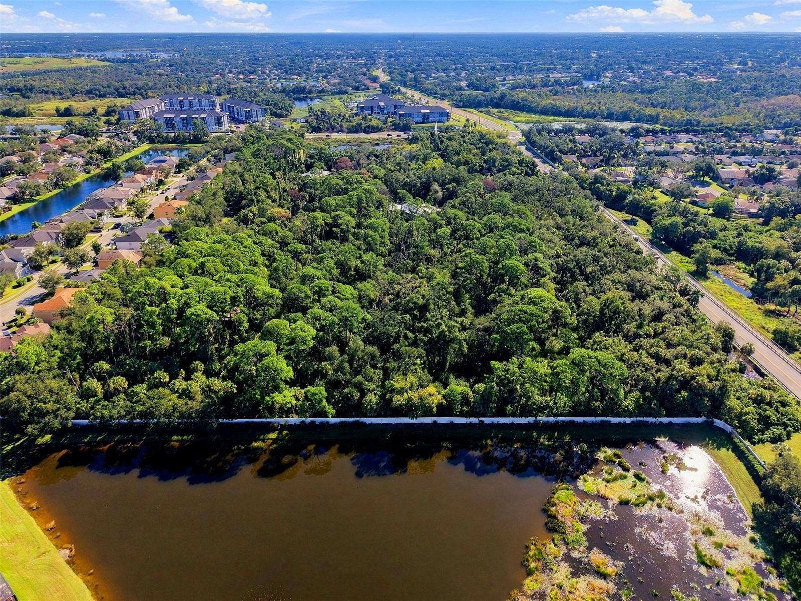 68TH AVENUE E, Sarasota, FL 34243 Aerial view from West of parcel