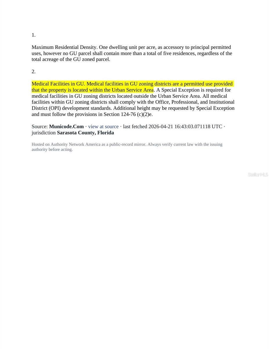 4800 STATE ROAD 776, Venice, FL 34293 GU Zoning Info