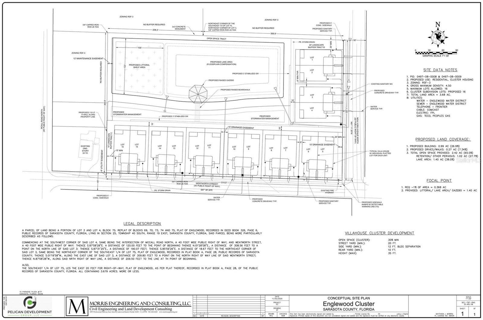 . W WENTWORTH STREET, Englewood, FL 34223 16 Townhome Layout on combined 2 lots