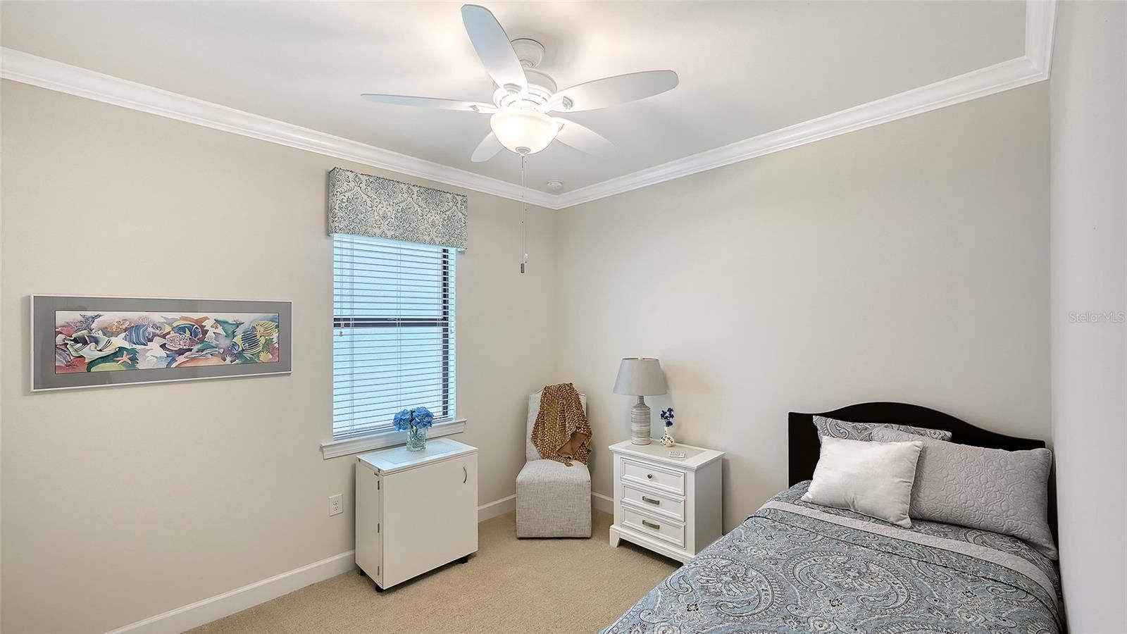 6827 GOSPORT COVE, Bradenton, FL 34202 Third bedroom with a large walk-in closet that is positioned in the home for privacy.