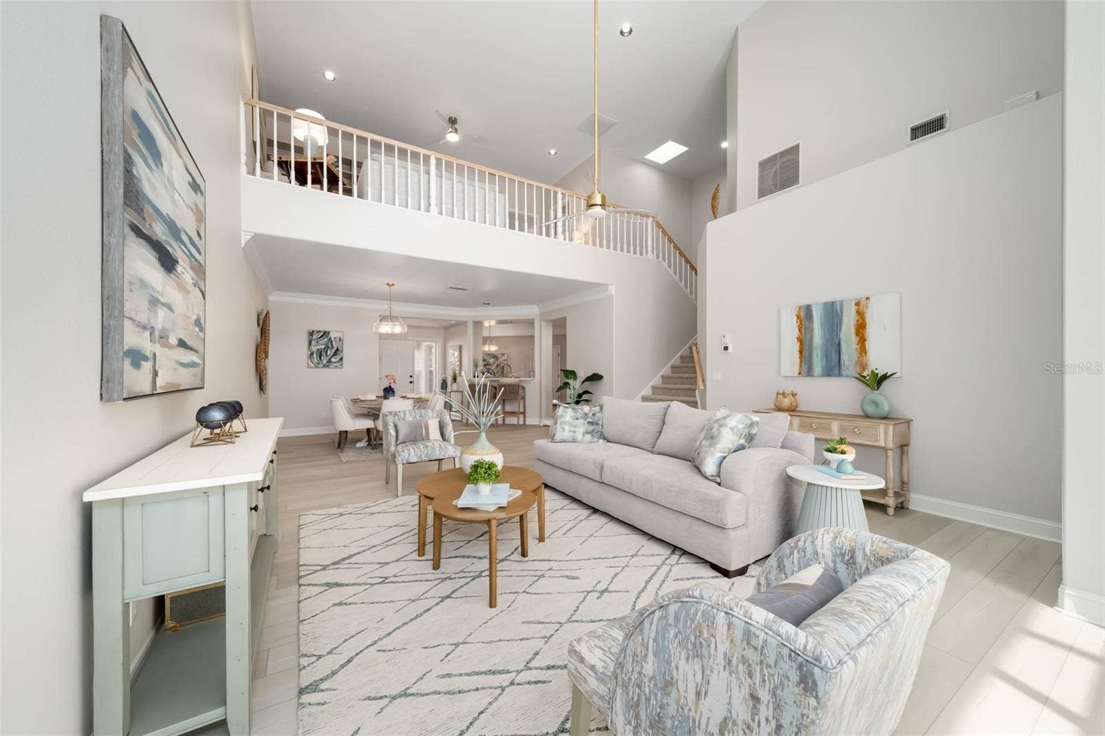 1703 STARLING DRIVE, #1703, Sarasota, FL 34231 Living Room & Loft view from Patio