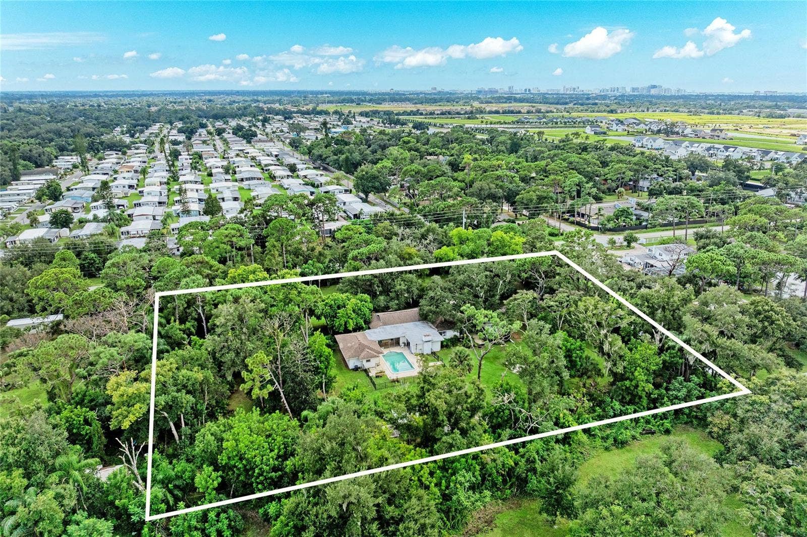 2953 47TH STREET, Sarasota, FL 34234 Arial view looking south from the back property