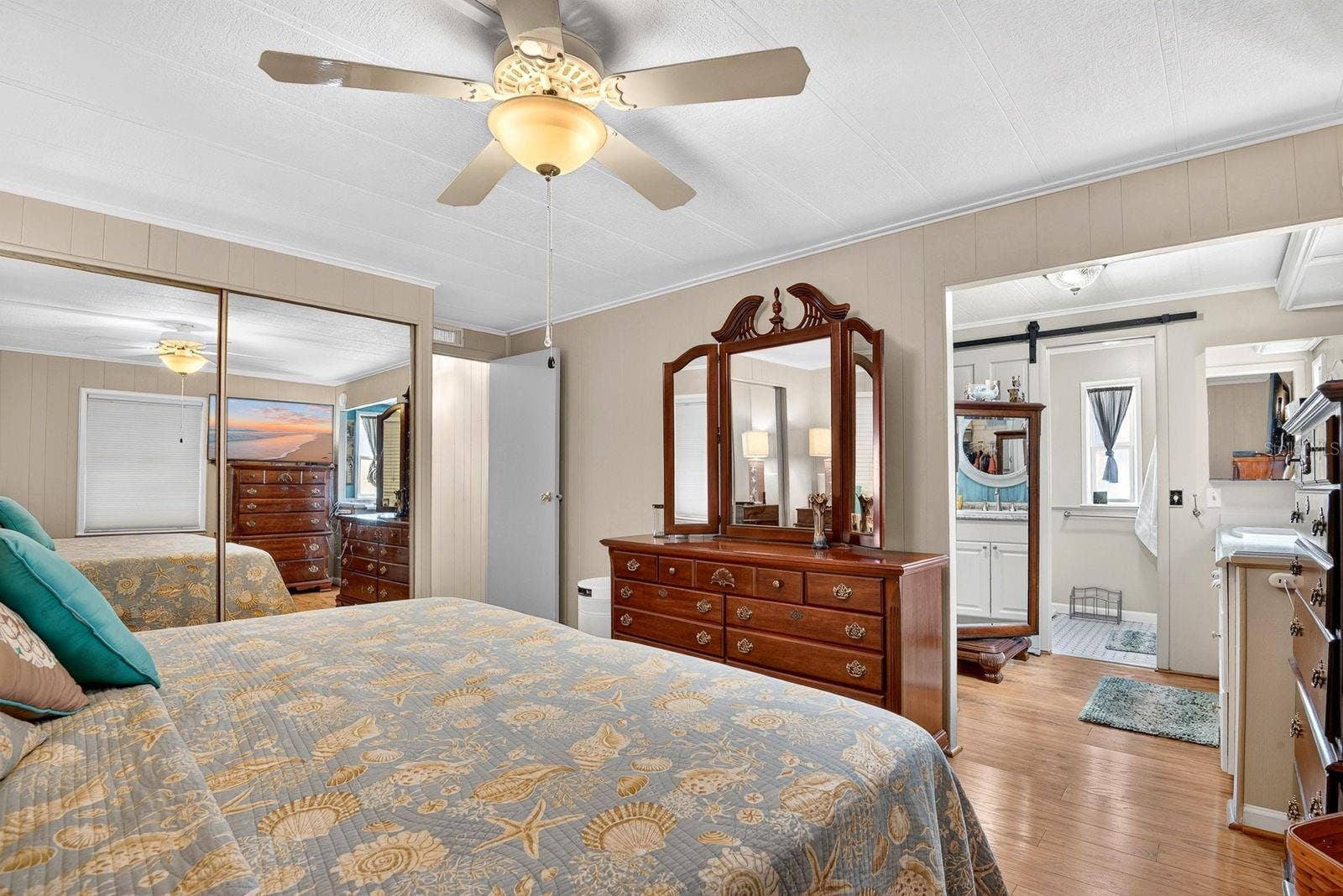 Master Bedroom with large Master Bathroom area