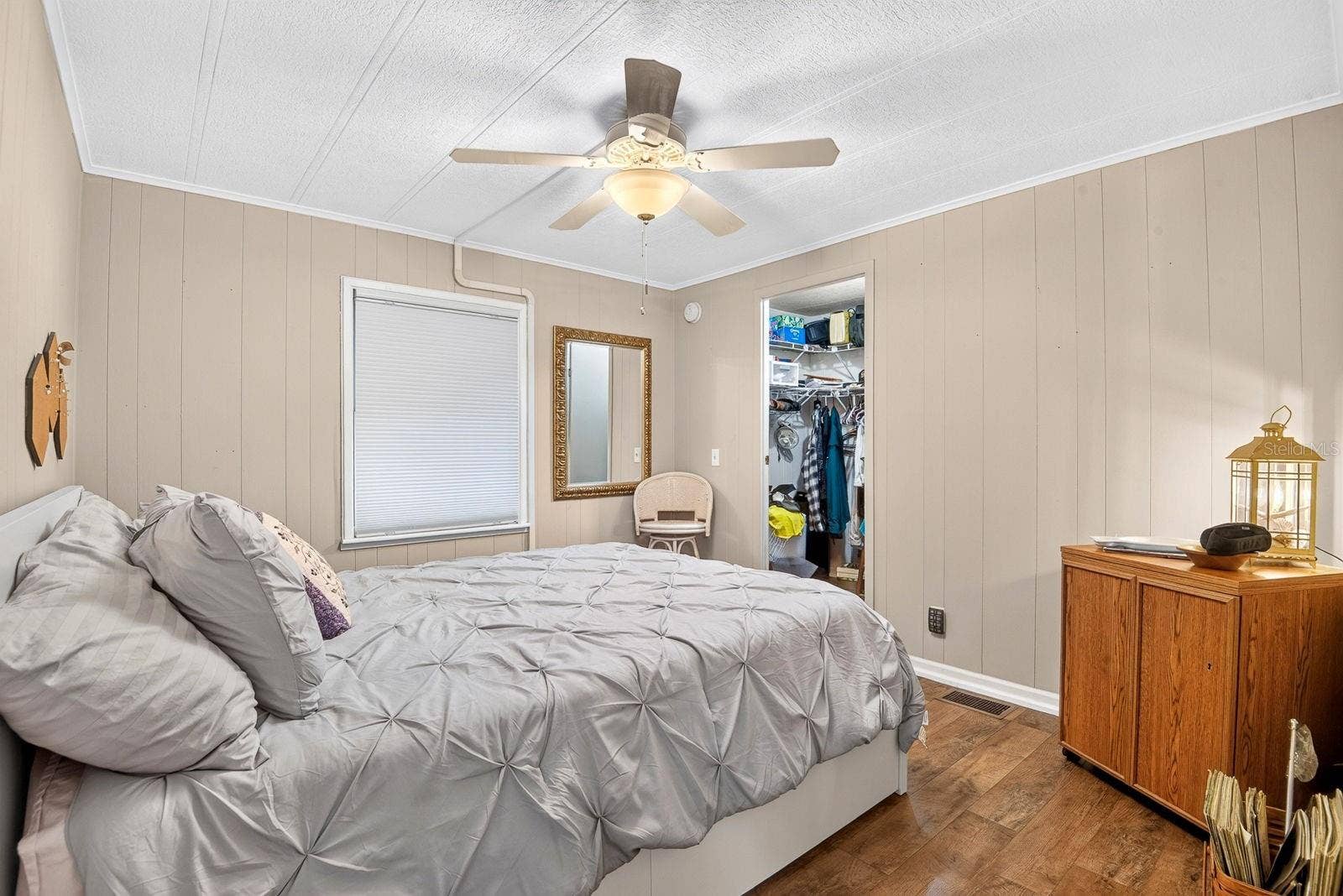 Bedroom one with large walk in closet