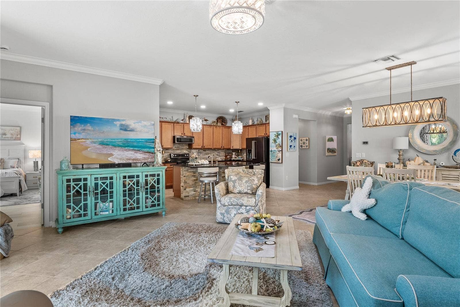 7122 MARSH VIEW TERRACE, Bradenton, FL 34212 Facing into home with dining and kitchen behind