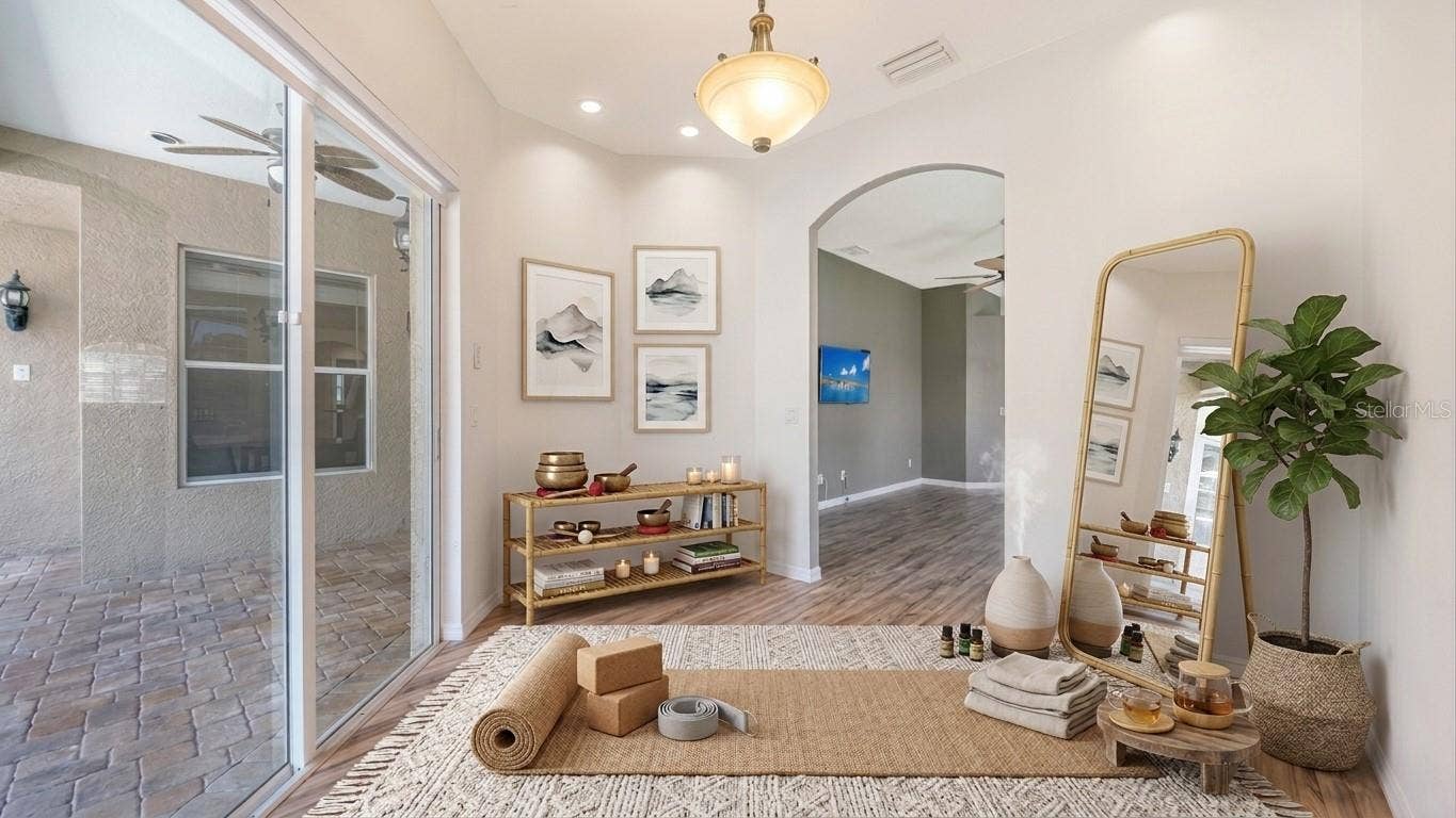 Space off Primary bedroom could be used as a yoga studio