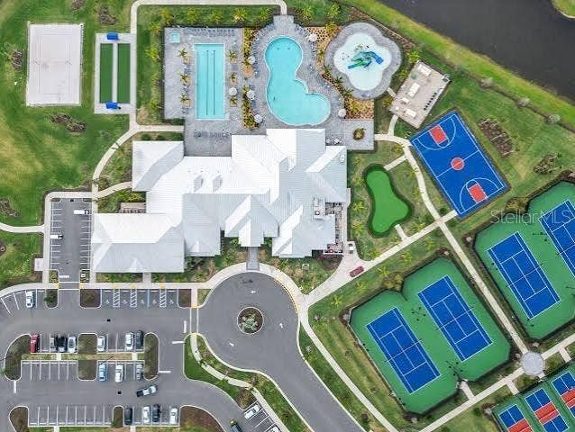 15251 SUNNY DAY DRIVE, Bradenton, FL 34211 Arial Tennis Courts and Clubhouse