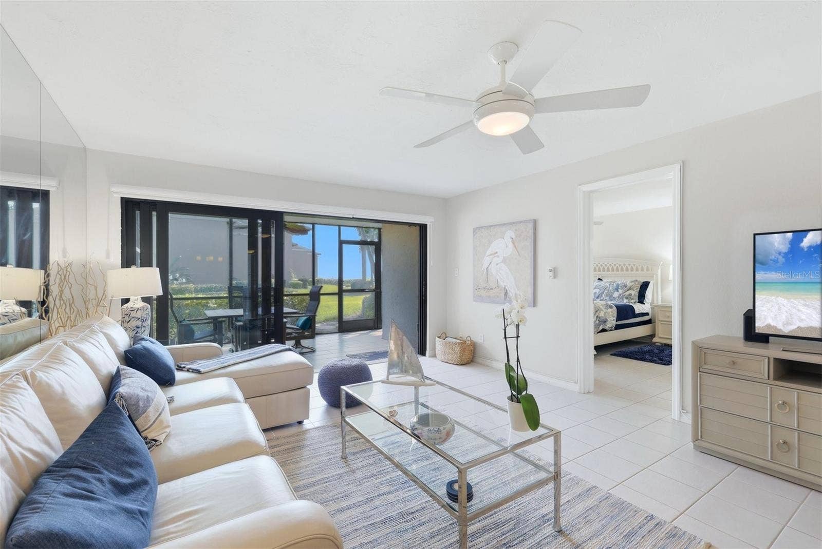 5655 GULF OF MEXICO DRIVE, #A107, Longboat Key, FL 34228 Water Views from the lanai, living room and primary