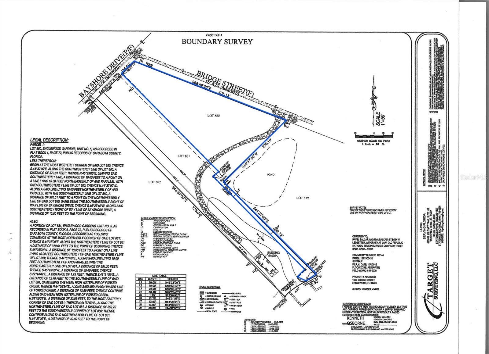 1630 BRIDGE STREET, #Lot 880, Englewood, FL 34223
