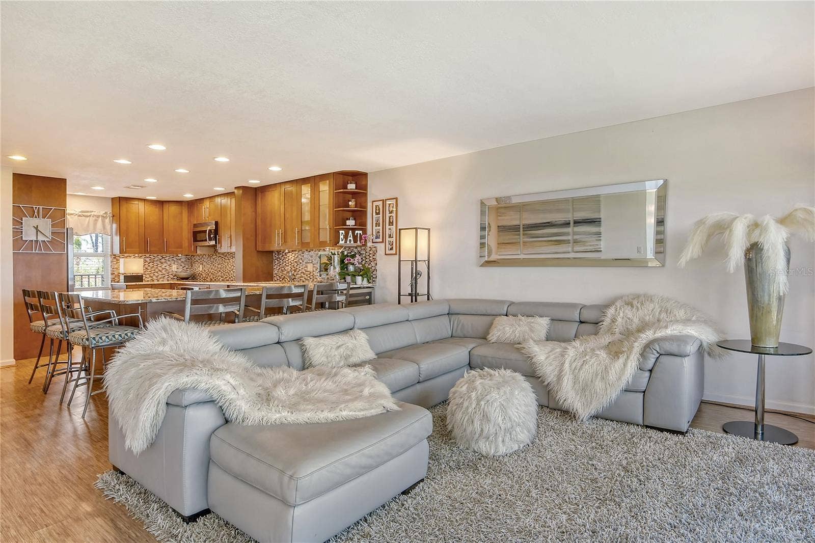 4800 GULF OF MEXICO DRIVE, #205, Longboat Key, FL 34228 Great Room Living Area to Kitchen!