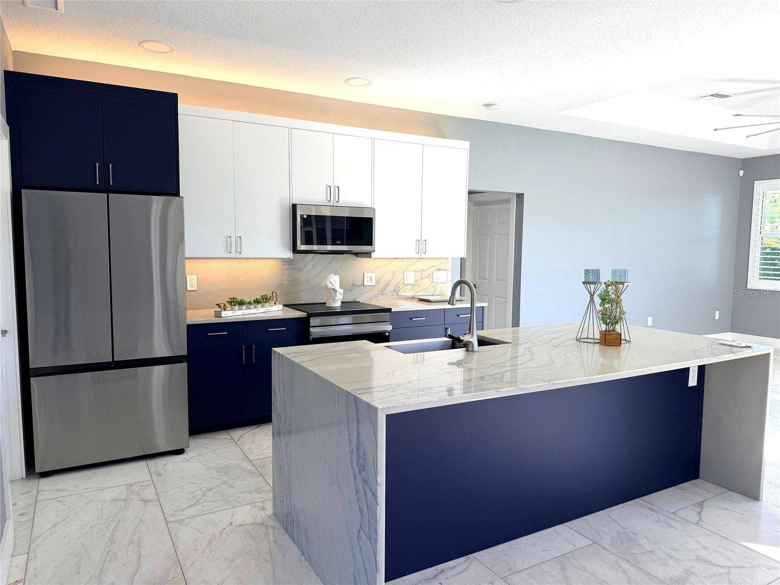 3226 45TH WAY E, Bradenton, FL 34203 Kitchen View of Island and Refrigerator