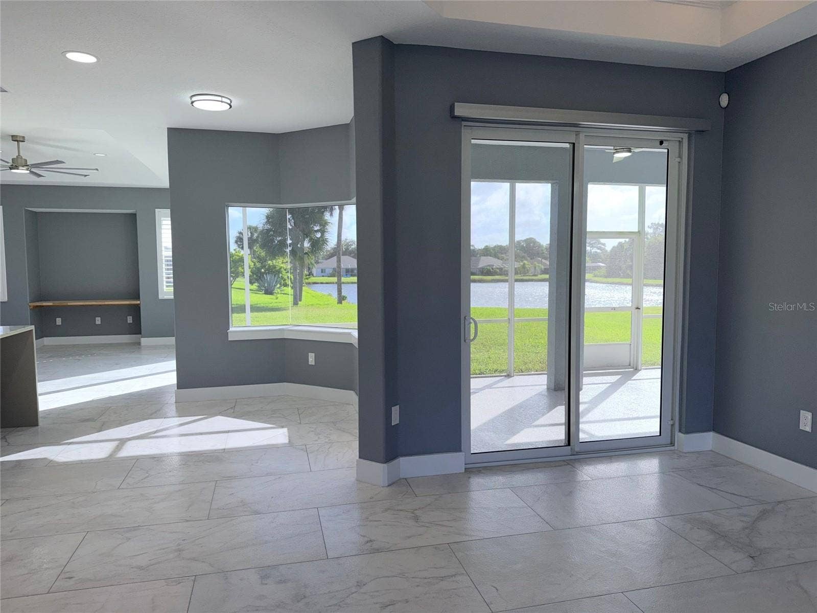3226 45TH WAY E, Bradenton, FL 34203 View in to backyard over looking the pond