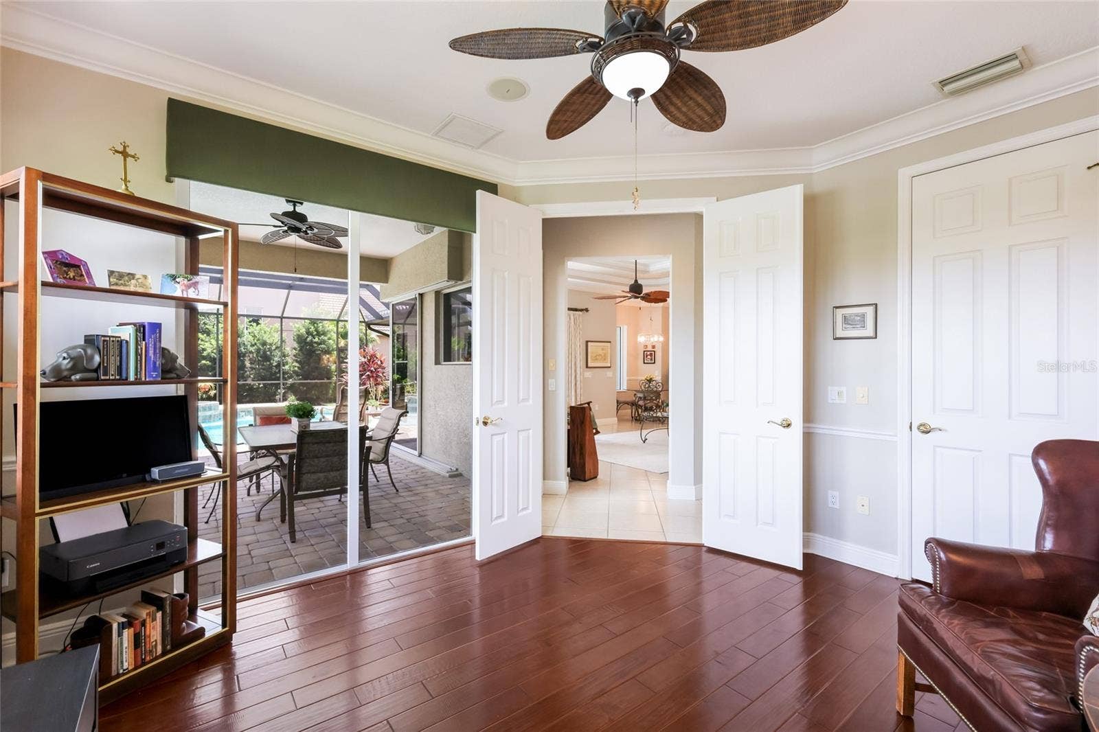 13409 KILDARE PLACE, Lakewood Ranch, FL 34202 Bedroom 4 or bonus room has sliders to lanai