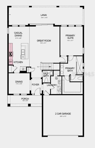 Floor 1 ~ Additional Highlights Include: outdoor kitchen rough-in, shower in place of tub at bath, 8' interior doors, additional hose bib, 15amp/110 volt floor outlet, and whole house impact windows