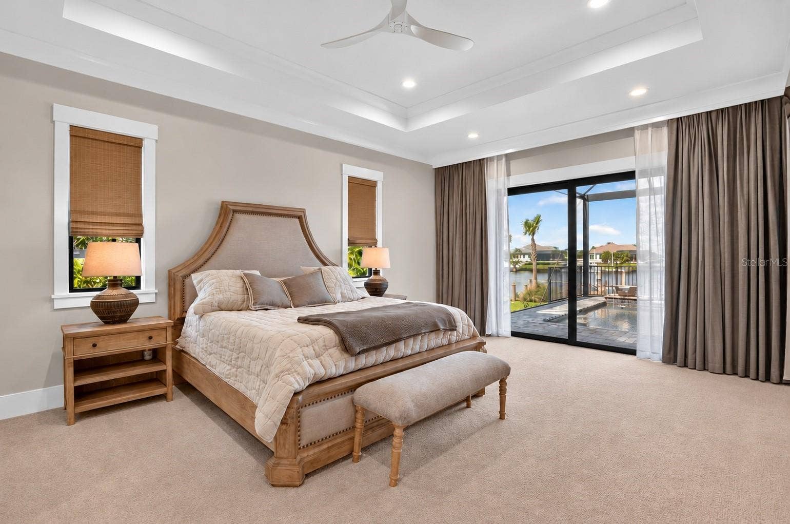 1625 RIO VISTA TERRACE, Parrish, FL 34219 Owners Suite: Motorized Window Treatment. Sliders lead to the lanai