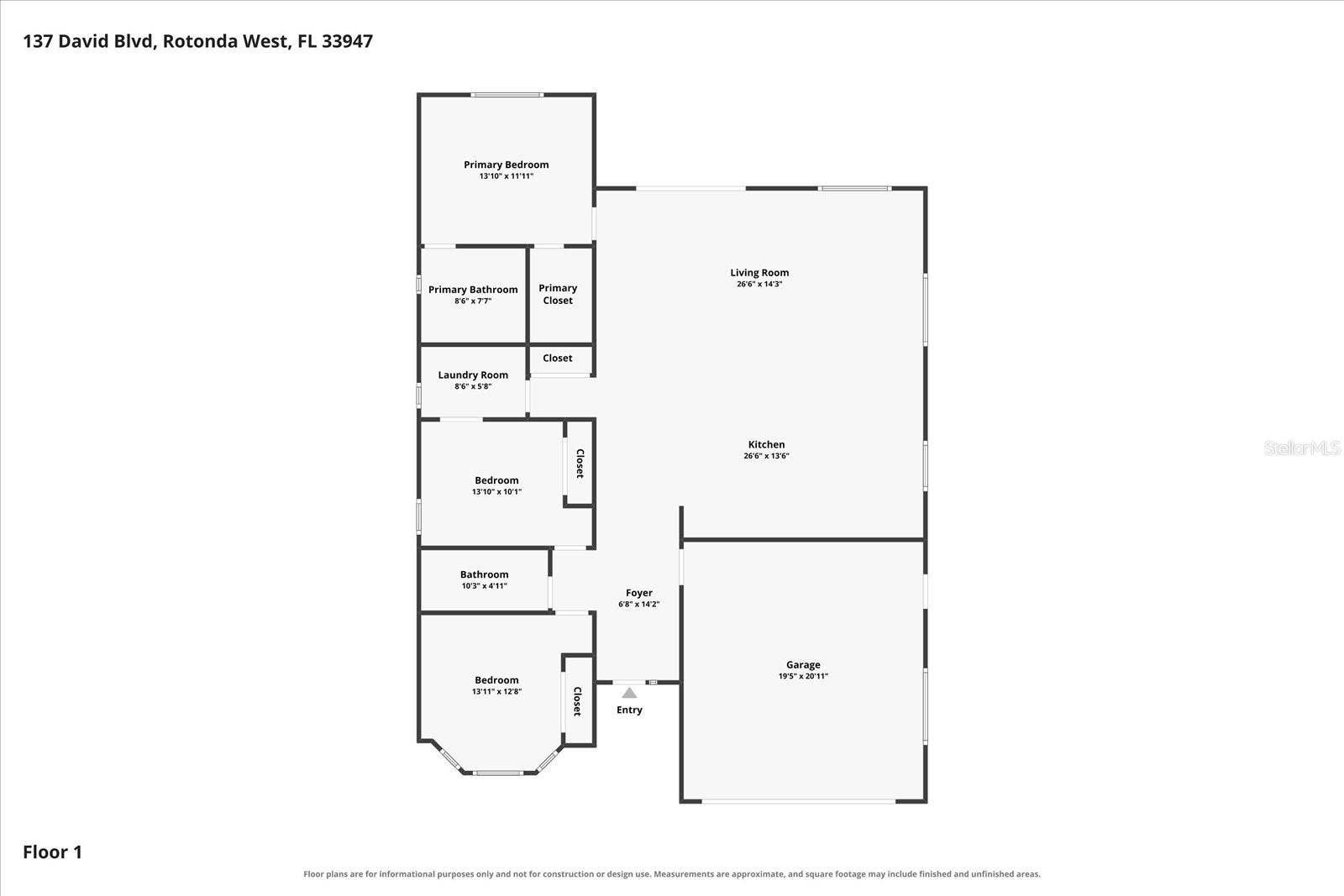 137 DAVID BOULEVARD, Rotonda West, FL 33947 137 DAVID BOULEVARD, Rotonda West, FL 33947