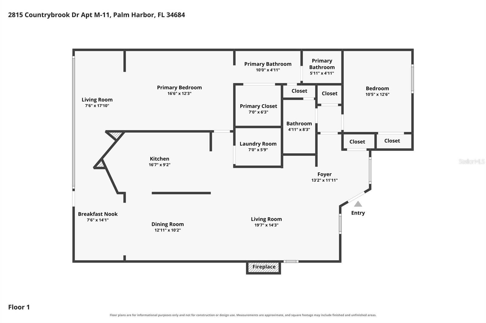 2815 COUNTRYBROOK DRIVE, #11, Palm Harbor, FL 34684 Floor Plan