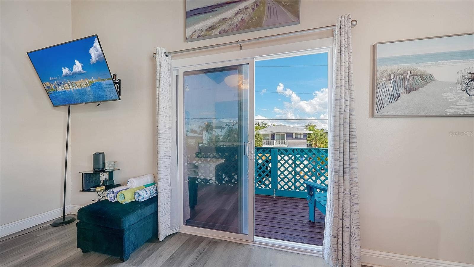 2514 AVENUE B, Bradenton Beach, FL 34217 Unit A, sliding glass door to balcony.