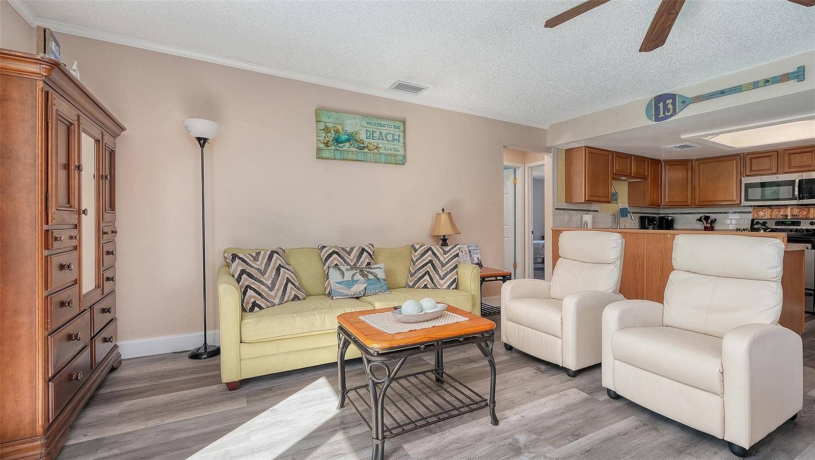 2514 AVENUE B, Bradenton Beach, FL 34217 Unit B, Living Room.