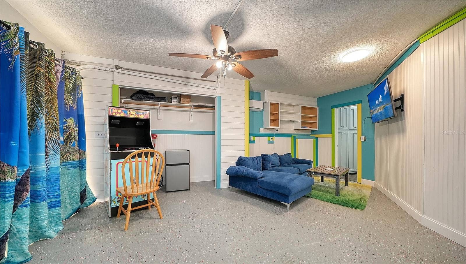 2514 AVENUE B, Bradenton Beach, FL 34217 Ground floor under Unit B, converted garage to game or rec room/storage space.
