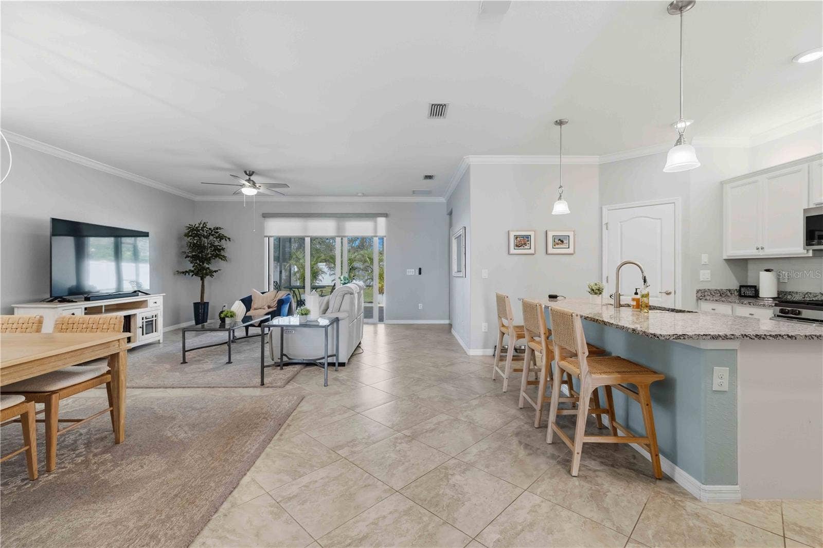 4523 BALTRY COURT, Bradenton, FL 34211 Kitchen, Dining and Living Areas