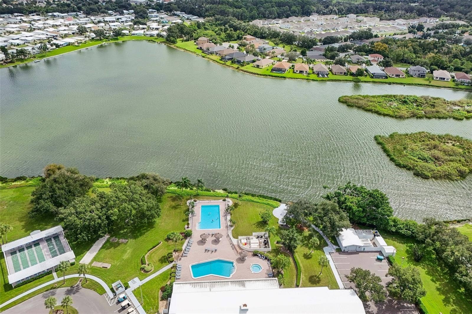 8510 COUNTESS AVENUE CIRCLE, Palmetto, FL 34221 Arial View of Imperial Lake from Clubhouse