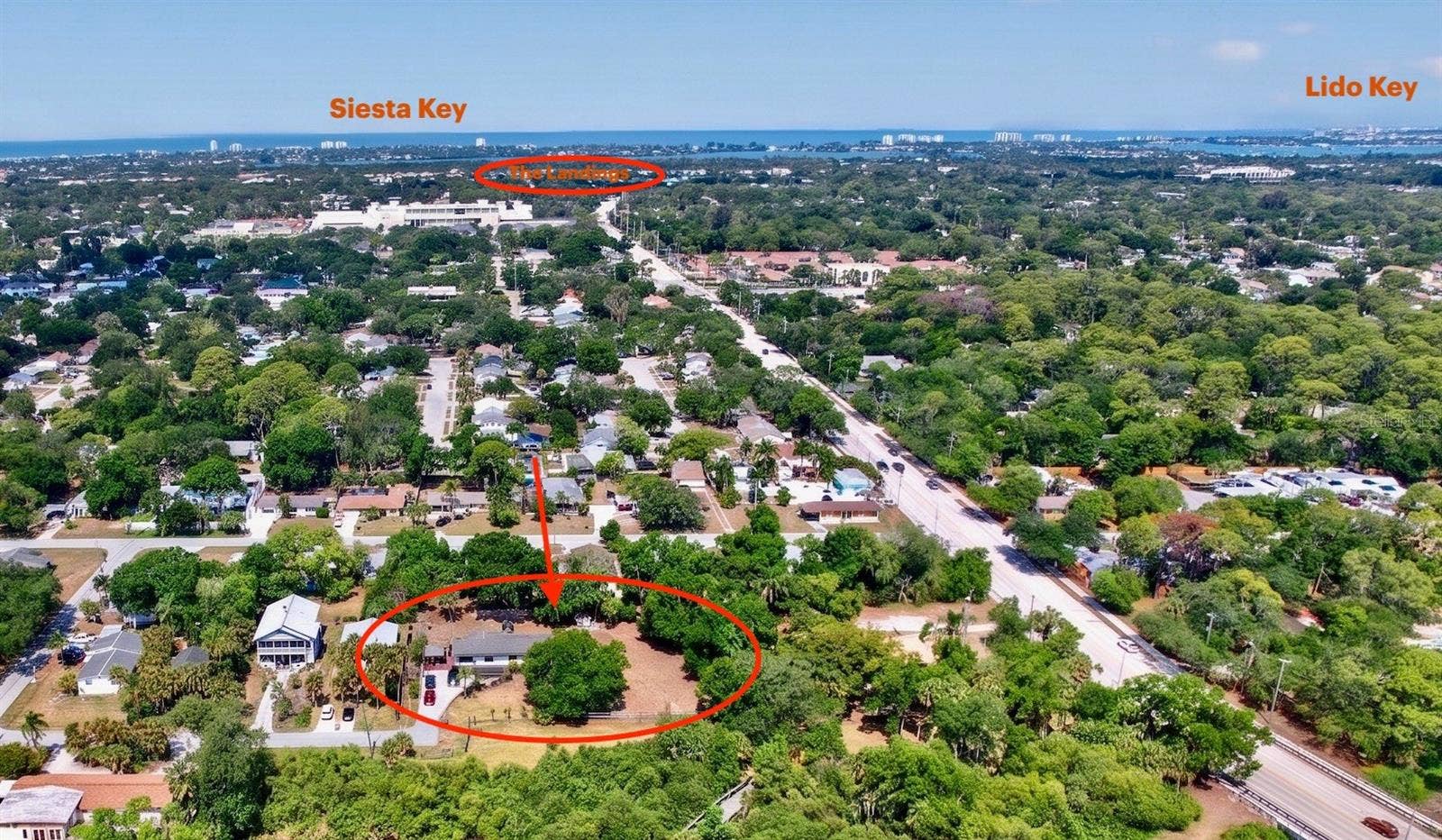4842 + LOT 8 & 9 NUTMEG AVENUE, Sarasota, FL 34231 Aerial2 = 4 LOTS / 27,600 SqFt