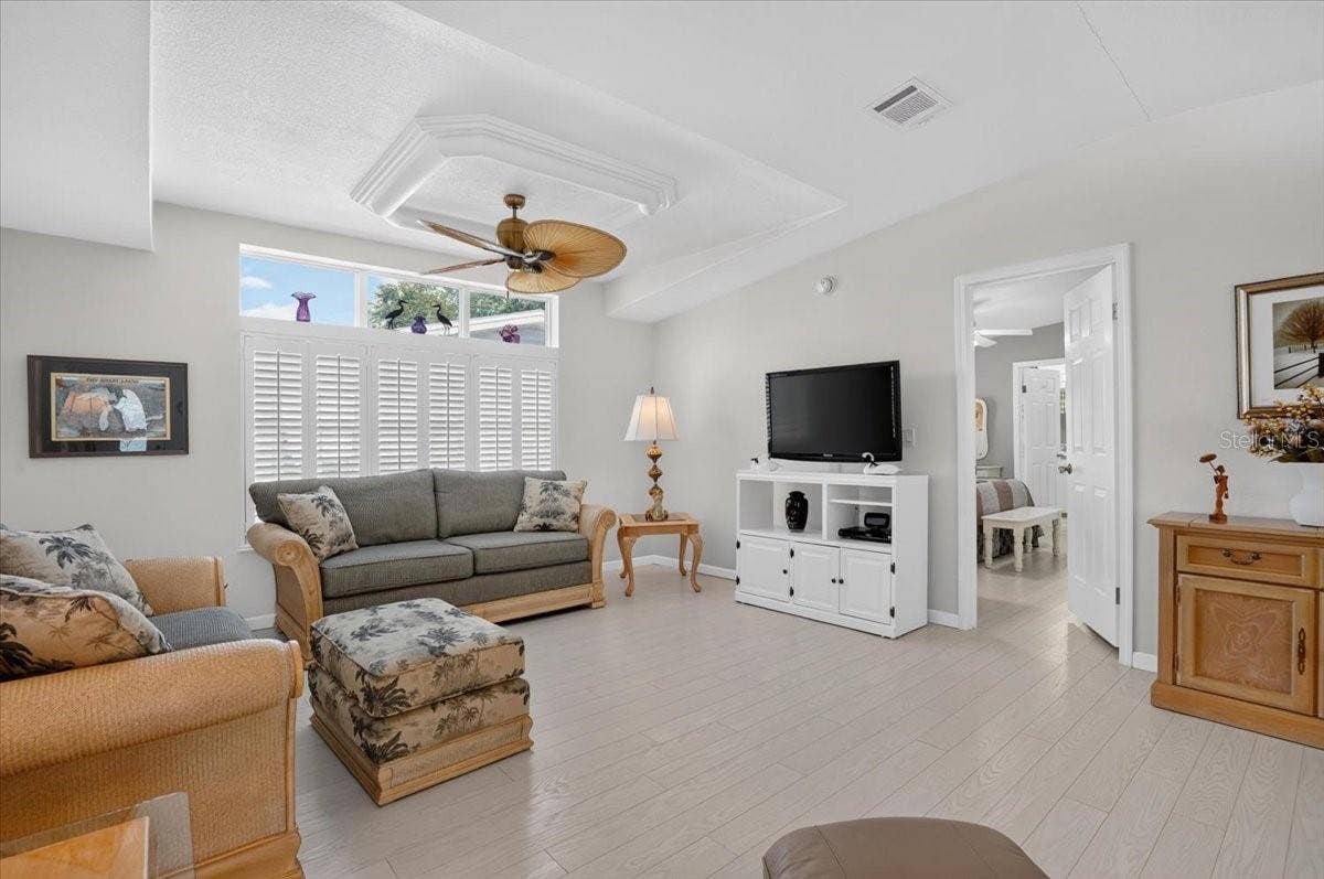 Living Room with Laminate Flooring