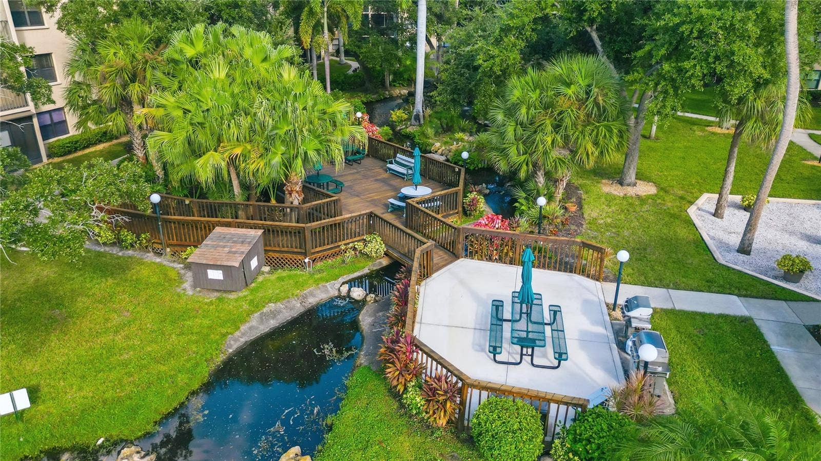 Community Outdoor Gathering Space and Grilling Area