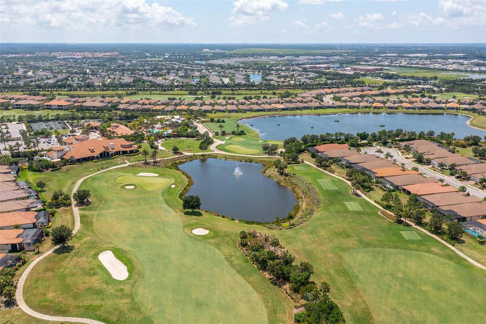 4723 BENITO COURT, Bradenton, FL 34211 The 18th and 1st from overhead