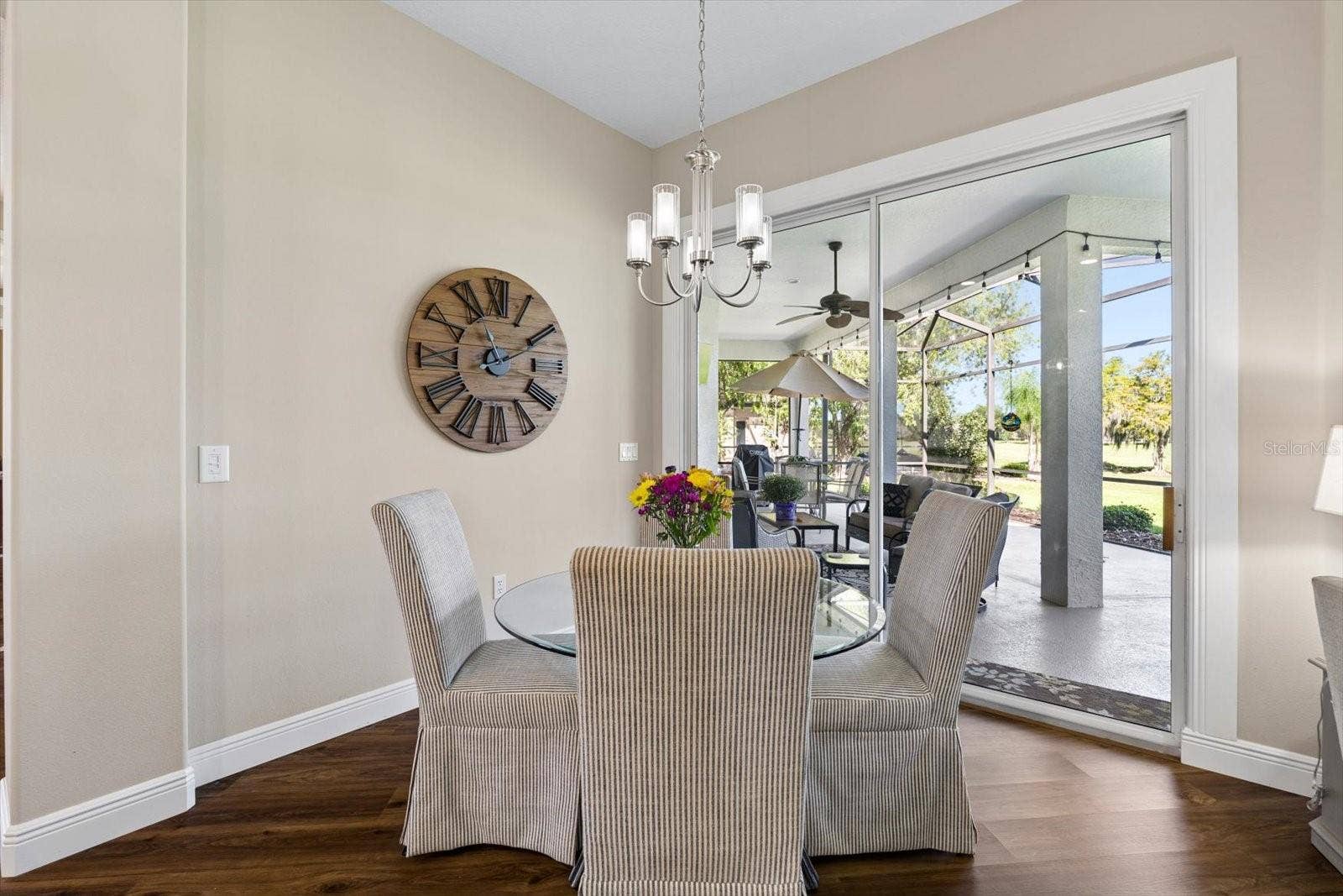 9921 LAUREL VALLEY AVENUE CIRCLE, Bradenton, FL 34202 Kitchen nook overlooking patio and golf course