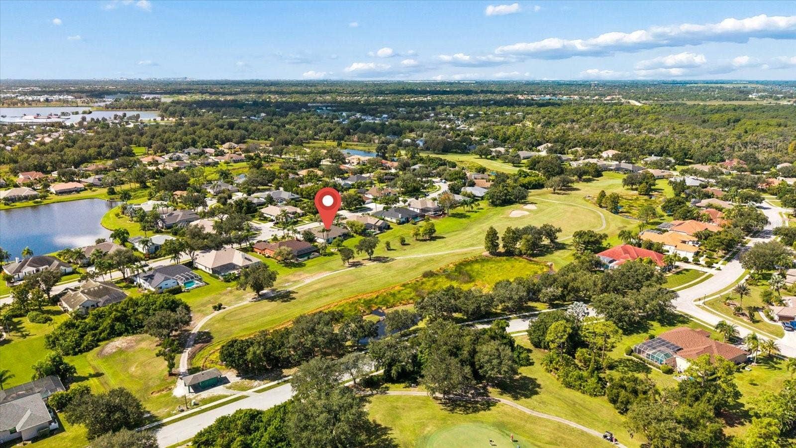 9921 LAUREL VALLEY AVENUE CIRCLE, Bradenton, FL 34202 aerial view of home