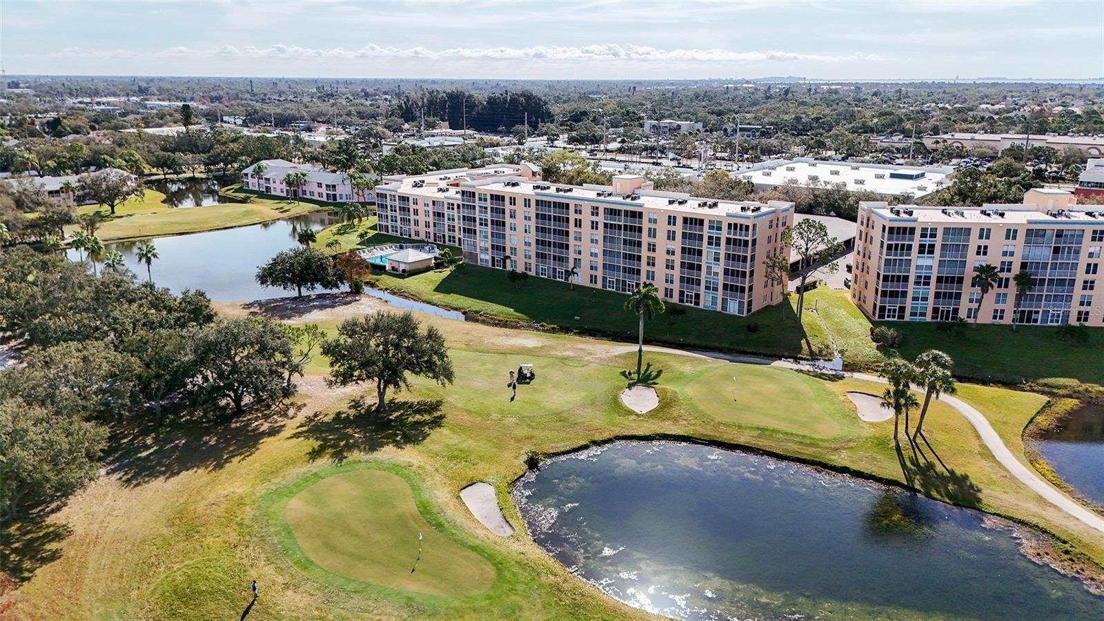 4550 PINEBROOK CIRCLE, #203, Bradenton, FL 34209 Overhead view of the Building and golf course