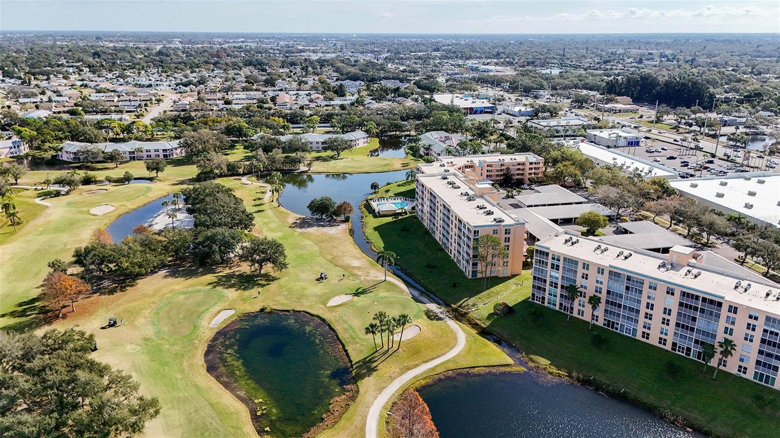 4550 PINEBROOK CIRCLE, #203, Bradenton, FL 34209 Overhead view of the Building and golf course