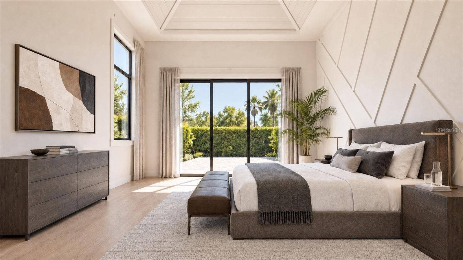 838 NORSOTA WAY, Sarasota, FL 34242 Primary bedroom, with virtual staging.