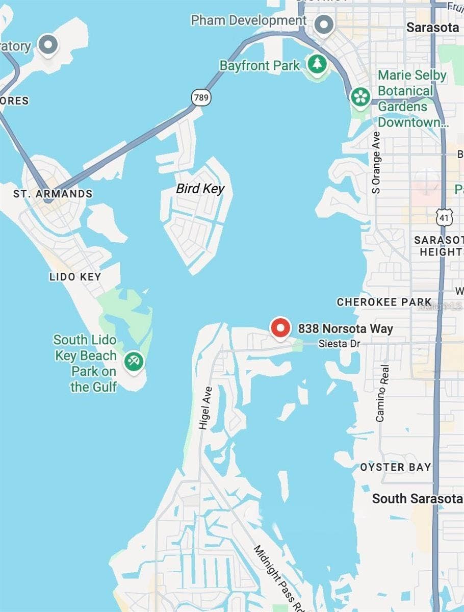838 NORSOTA WAY, Sarasota, FL 34242 Central location, in a premium North Siesta Key neighborhood.