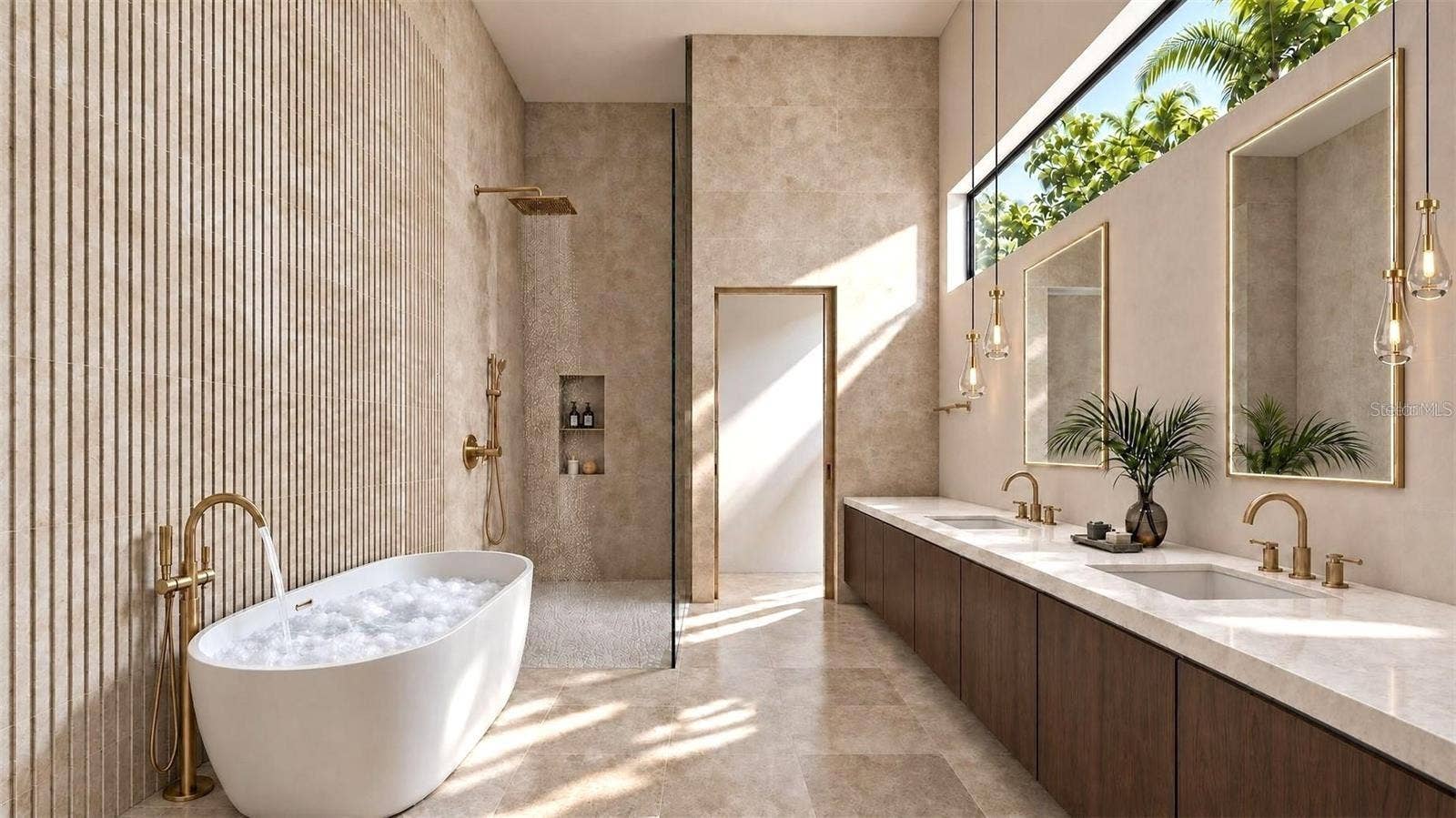 838 NORSOTA WAY, Sarasota, FL 34242 Primary bathroom, with virtual staging.