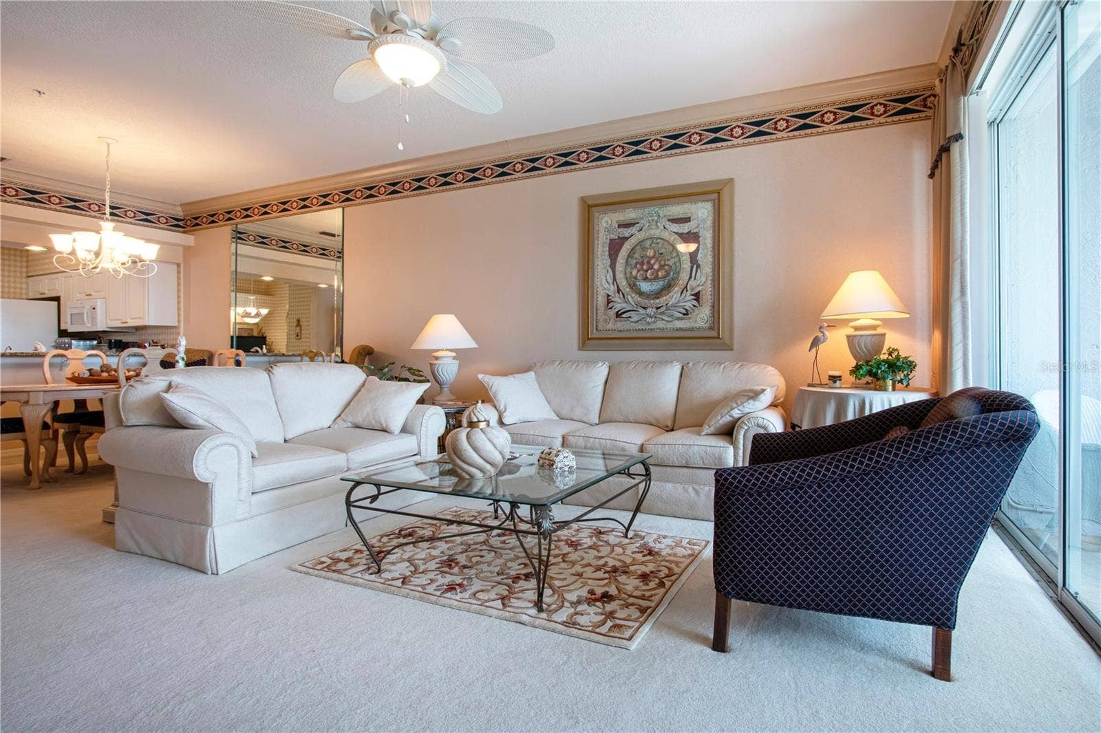 4937 CHASE OAKS DRIVE, Sarasota, FL 34241 Living room and dining room