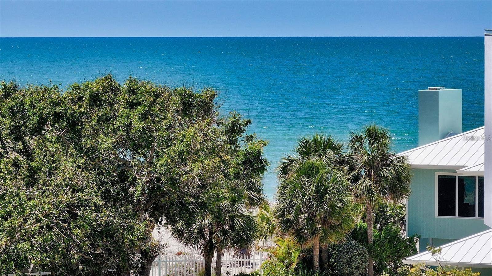 8800 MIDNIGHT PASS ROAD, Sarasota, FL 34242 Ocean views from the bedroom
