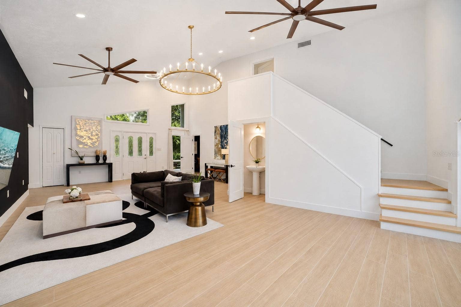 403 LONGBOW TRAIL, Osprey, FL 34229 virtually renovated half-bath (Guest Bath) with Bigger Fans in Ceiling Image