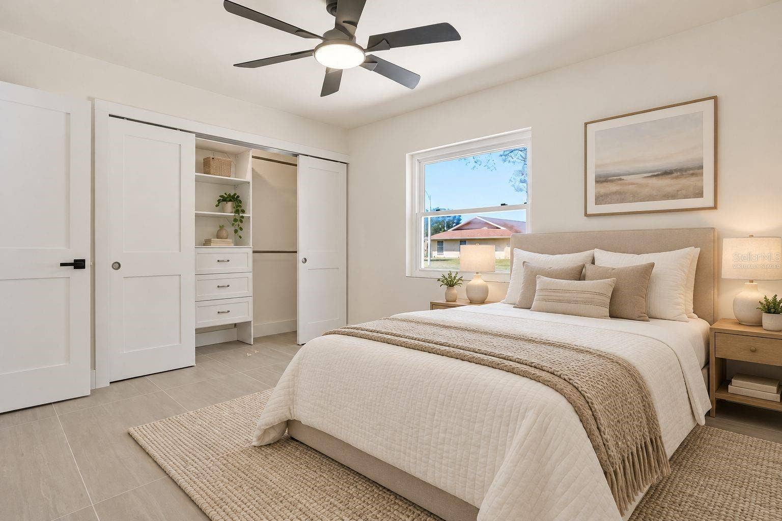 Virtually Staged Guest Bedroom