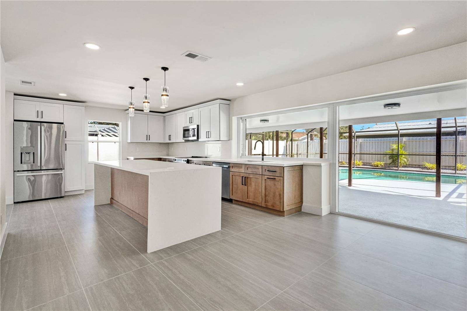 12ft Waterfall Kitchen Island