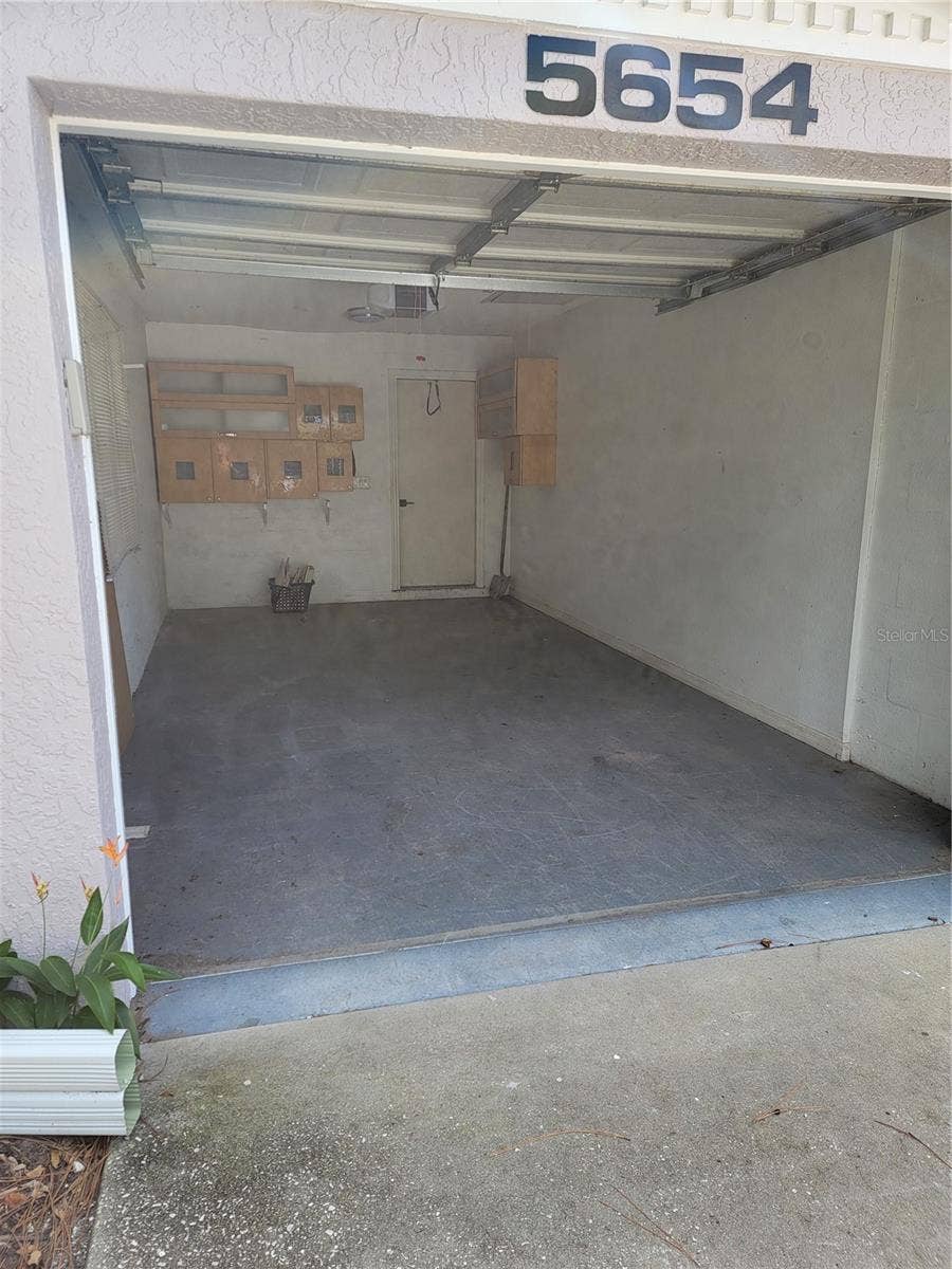 Interior of garage