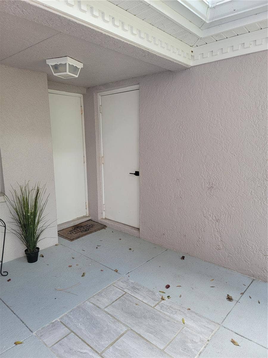 Rear door to garage