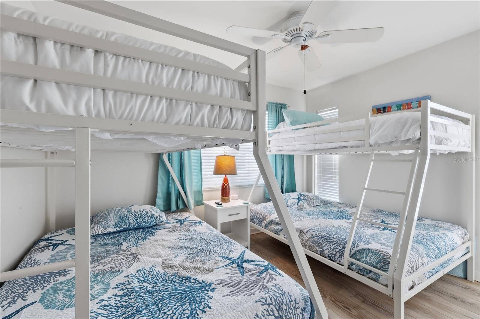 4307 GULF DRIVE, #206, Holmes Beach, FL 34217 Bedroom 2 with two twin over full size bunk beds.