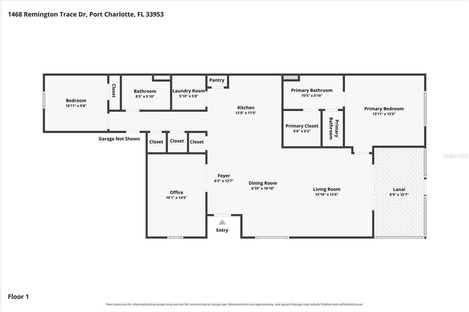 1468 REMINGTON TRACE DRIVE, Port Charlotte, FL 33953 Carrington Floor Plan