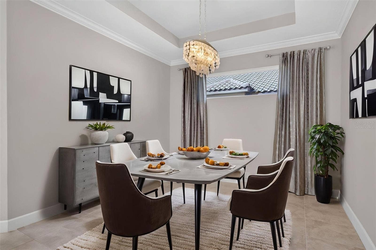 Virtually Staged Dining Room.